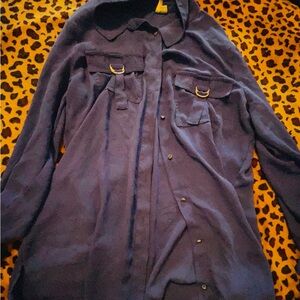 Stylish Purple Button-Up Shirt